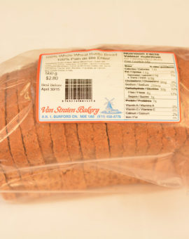 100% Rustic Whole Wheat Bread